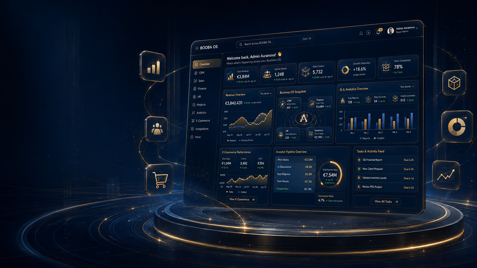 BOOBA OS dashboard